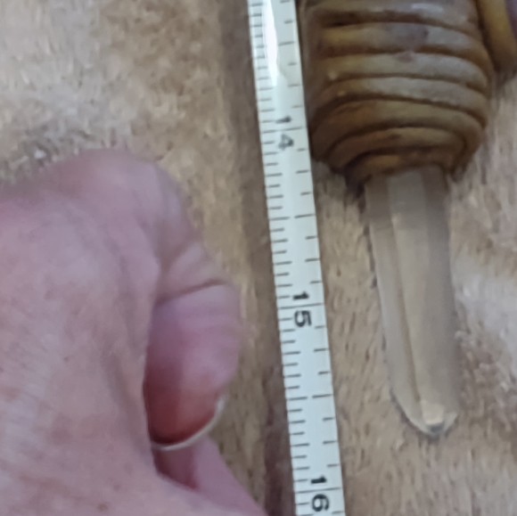 Chakra wand vintage handmade crystal points mult healing stone 16" long - Picture 2 of 10